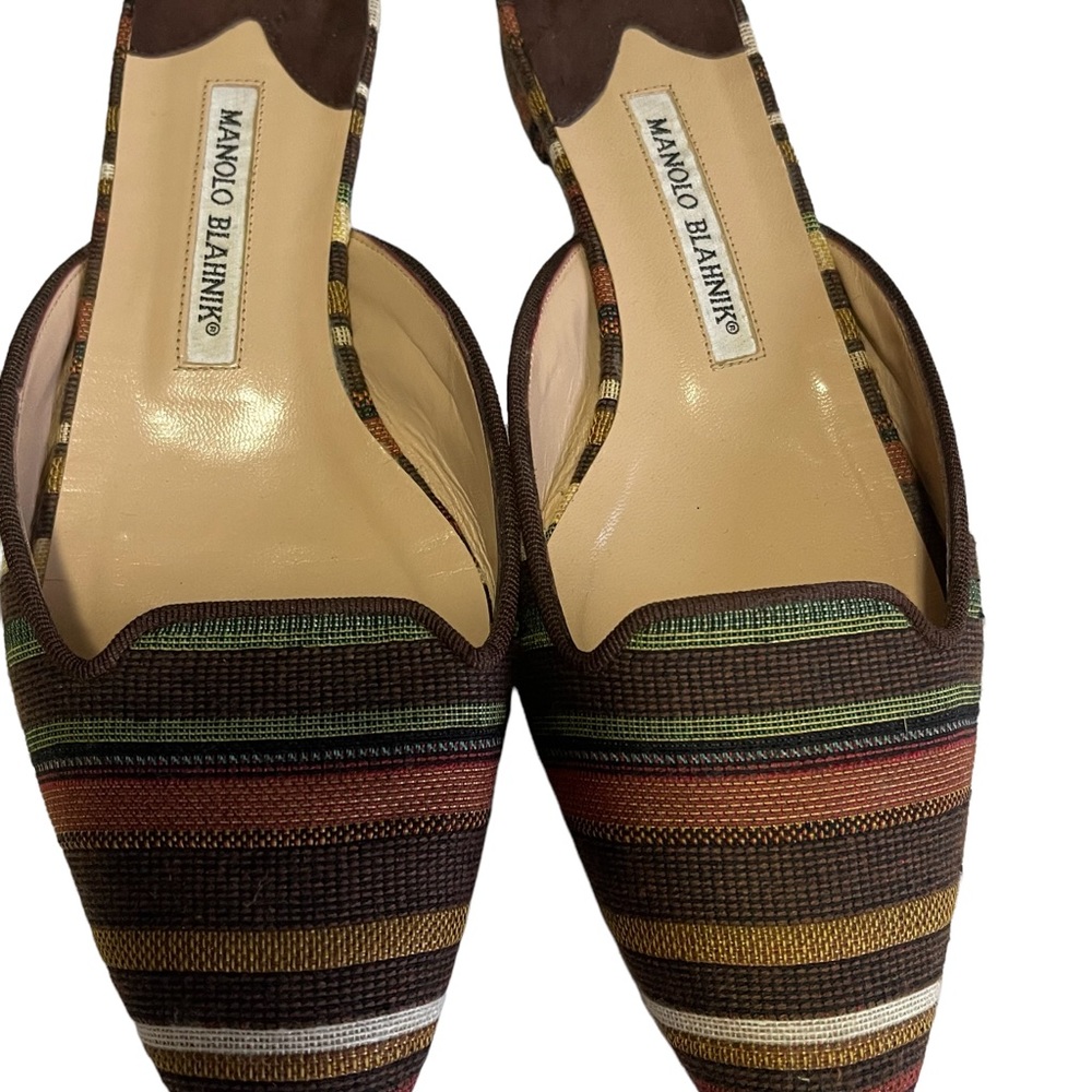 Size 7.5 Manolo Blahnik Mules